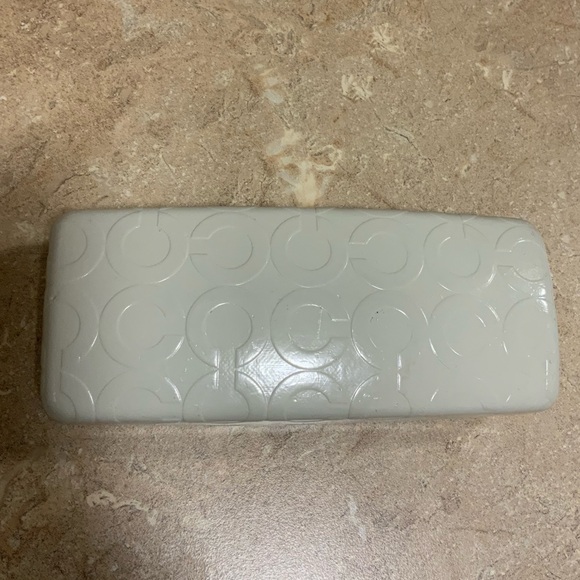 COACH Hardshell White Monogram CC Sunglasses Eyeglasses Protective Case 7” - Picture 7 of 12